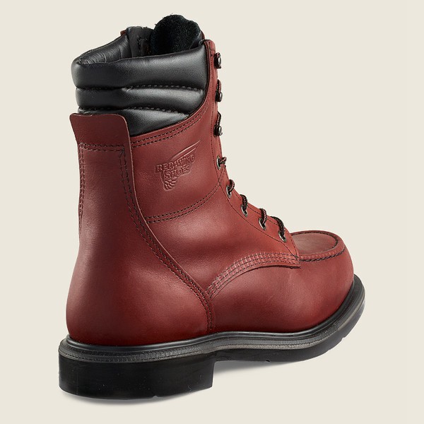 Red Wing Mens Work Boots - Supersole® - 8-inch Soft Toe - Burgundy - WJV047689